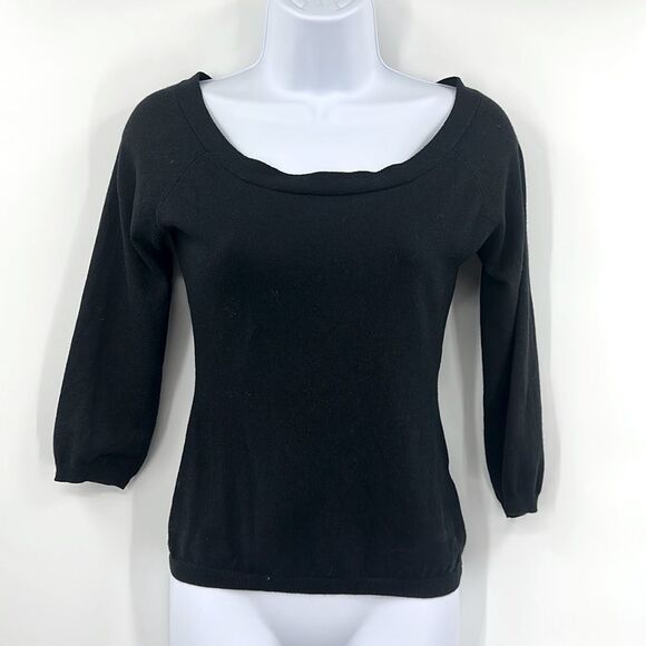 Bruno Manetti Black‎ Scoop Neck Sweater Sz 40 (Small) - Picture 1 of 6